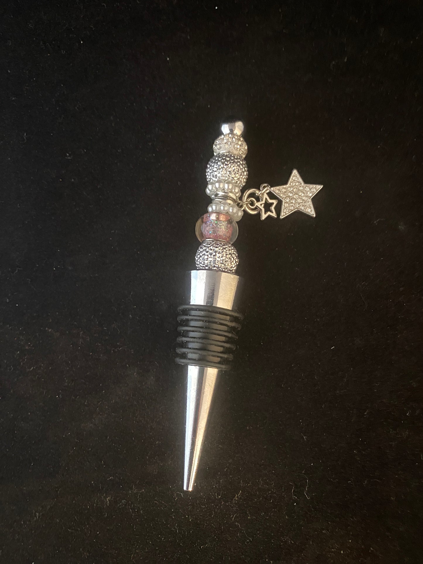 I See Stars Beaded Wine Stopper