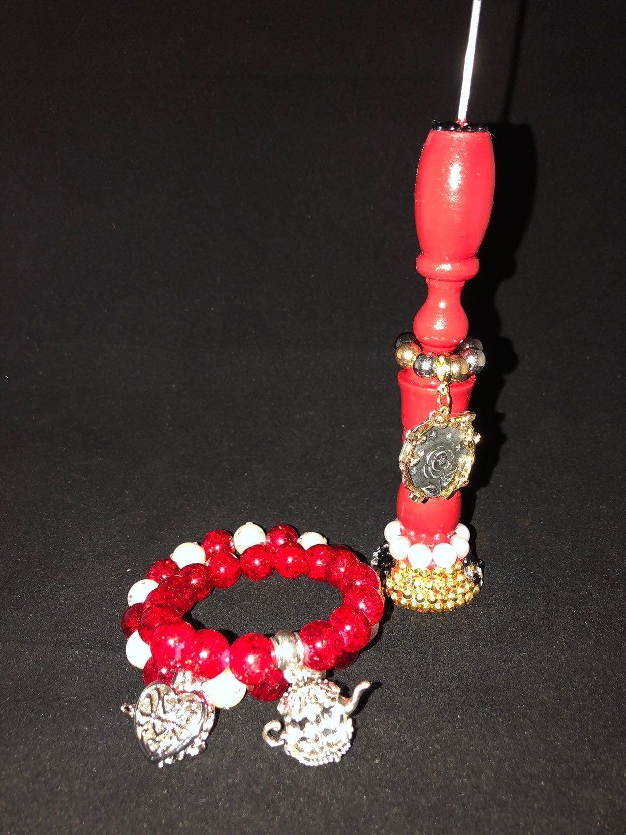 Custom Beauty Is A Beast Poker and Bracelet Set!